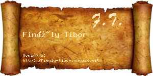 Finály Tibor névjegykártya